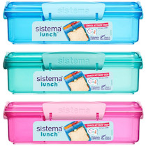 Box na svačinu 2 oddělené přihrádky 975ml Sistema® Lunch™ mix
