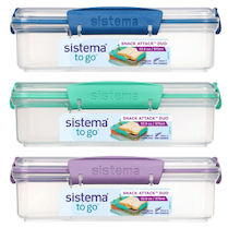 Box na svačinu 2 oddělené přihrádky 975ml Sistema® Lunch™ mix