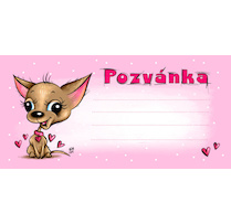 Dětská pozvánka Pejsek 10ks
