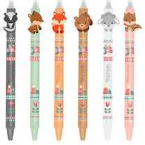 Gumovací pero Colorino Zvířátka 0,5mm mix