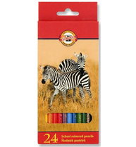 Pastelky 3554 24ks ZVÍŘATA dlouhé