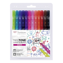 Popisovač oboustranný TwinTone 12 ks zářivé barvy