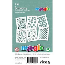 Šablony papírové Magic 6ks Struktury