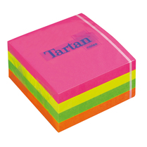 Samolepicí blok Tartan 76x76mm neon 400ks 