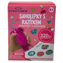Samolepky s razítkem Jednorožci a princezny