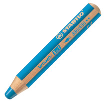 Stabilo woody 3in1 pastelka azurová modrá