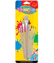 Štětce kulaté a ploché Colorino 8ks