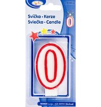 Svíčka číslo ''0'' 75mm