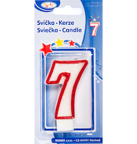 Svíčka číslo ''7'' 75mm