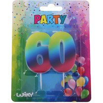 Svíčka číslo Duha ''60'' 60mm