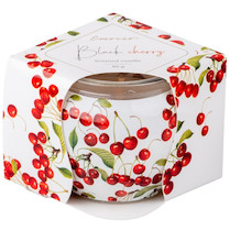 Svíčka sklo 70x62mm vonná Black Cherry