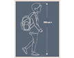 Batoh anatomický Baagl Skate Dust Blue