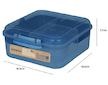Sistema Dělený svačinový box Ocean Bound Bento Cube s nádobou na jogurt a 2 tácky 1,25 l, mix barev
