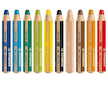 Stabilo woody 3in1 pastelky 10ks + ořezávátko
