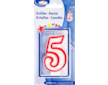 Svíčka číslo ''5'' 75mm