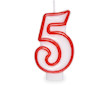 Svíčka číslo ''5'' 75mm