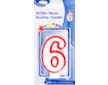 Svíčka číslo ''6'' 75mm
