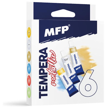 Temperové barvy sada 6x12ml metalické MFP