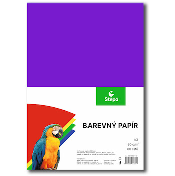 Barevné papíry A3 60 listů 12 barev