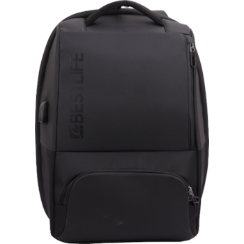 Batoh Bestlife Neoton 15,6" s přední kapsou černý