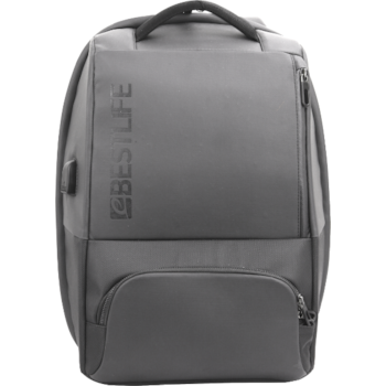 Batoh Bestlife Neoton 15,6" s přední kapsou šedý