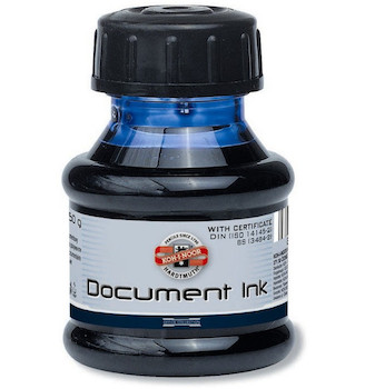 Inkoust do plnících per dokumentní černý