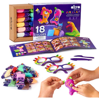 Kreativní sada OKTO Samoschnoucí modelovací hmota set 18 barev