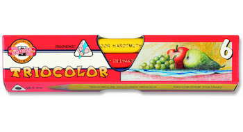 Pastelky 3151 6ks trojhranné silné