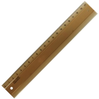 Pravítko 20cm kouřové