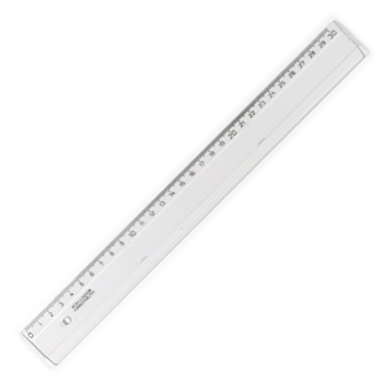 Pravítko 30cm transparentní