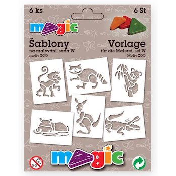 Šablony papírové Magic 6ks ZOO