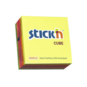 Samolepicí bloček Stick'n neon mix