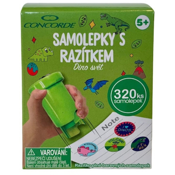 Samolepky s razítkem Dino svět