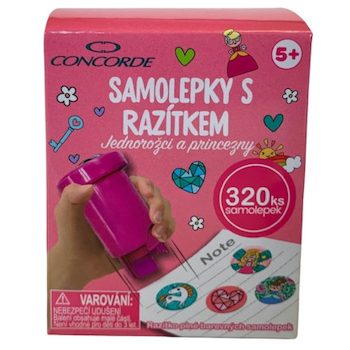 Samolepky s razítkem Jednorožci a princezny