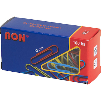 Spony dopisní barevné RON 32mm