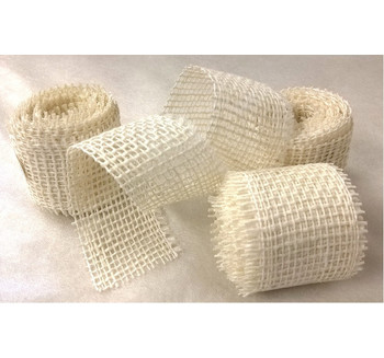 Stuha jutová 4cm x 3m bílá