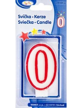 Svíčka číslo ''0'' 75mm