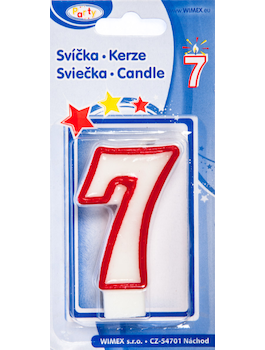 Svíčka číslo ''7'' 75mm